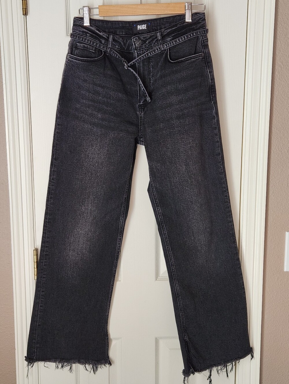 PAIGE Leenah Ankle Jeans - Night Stroll With Belt